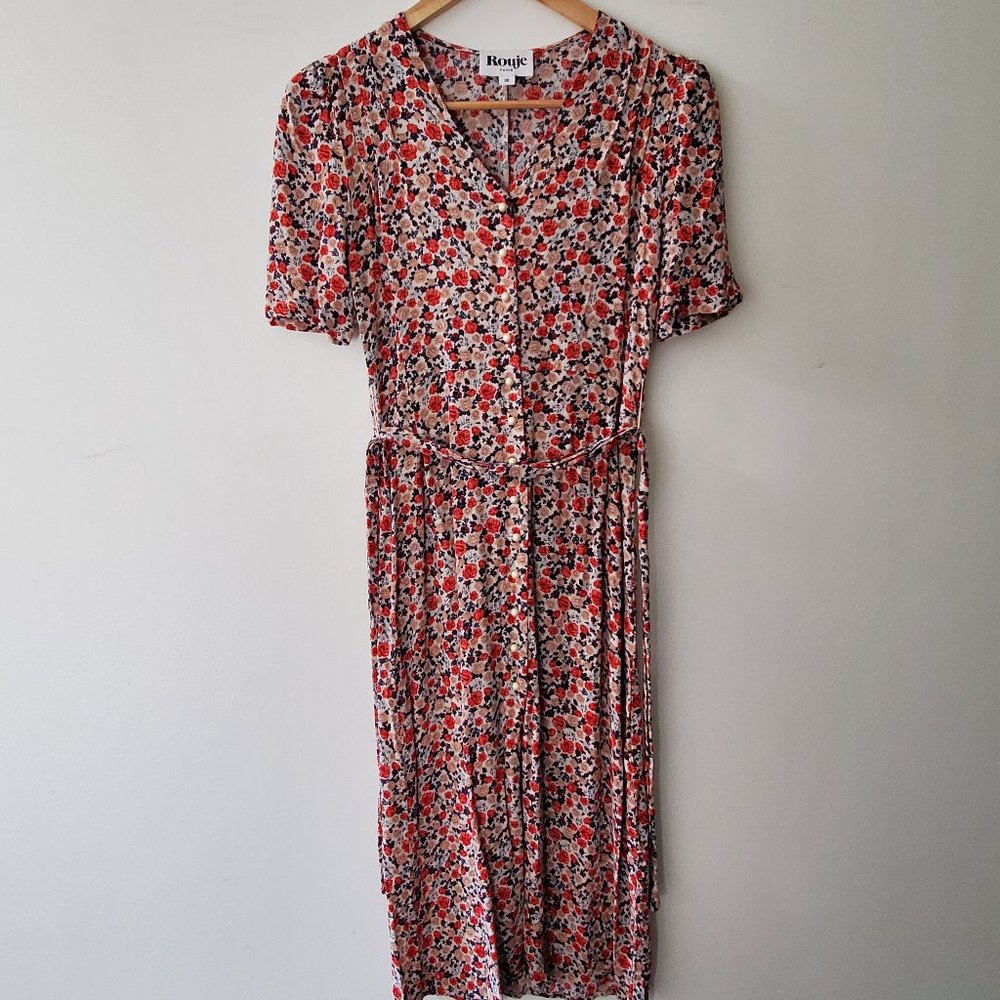 Rouje Mathilde Dress - US 4 / FR 36 in Red Floral
